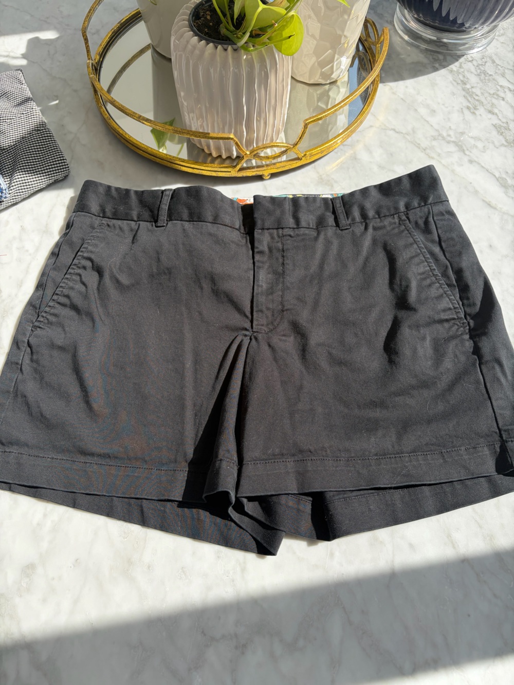 Banana Republic/Trina Turk Colab Black Flat-Front Women's Shorts